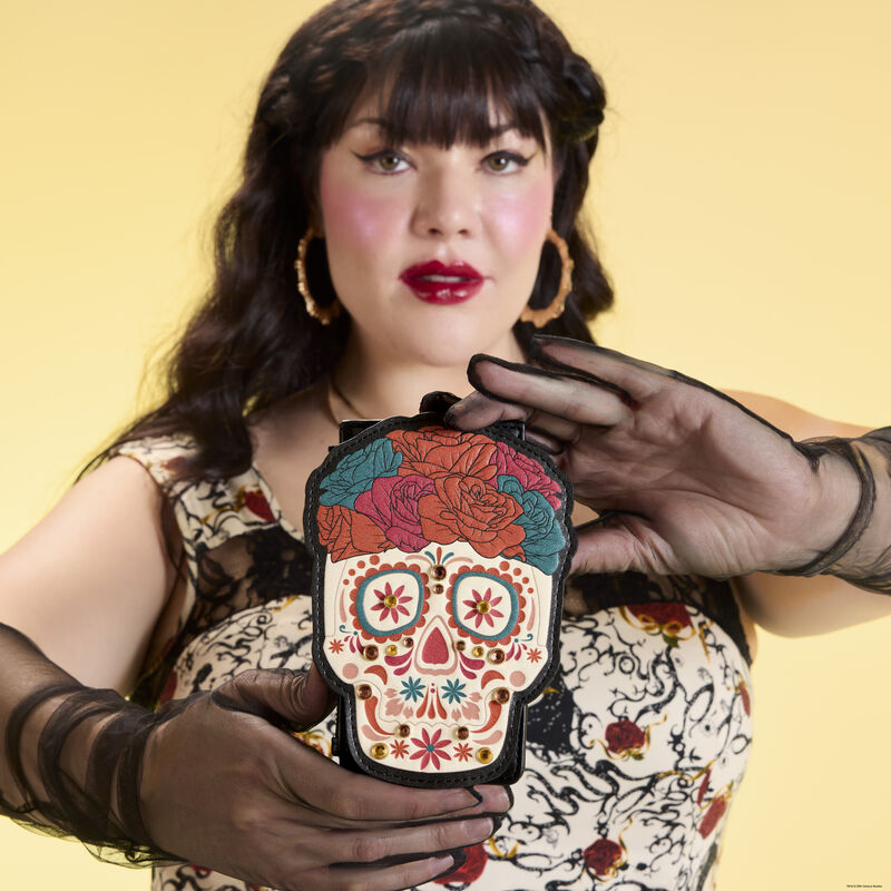 Loungefly Día de los Muertos Sugar Skull Large Card Holder LFlifestyle1 view 2